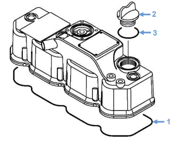 Shire 35 Rocker Cover Gasket & Oil Cap