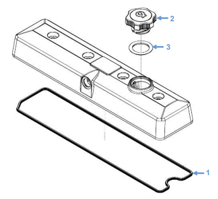 Shire 90 Rocker Cover Gasket & Oil Cap
